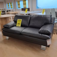 Pikkukuva: Corona 2-istuttava sohva musta nahka
