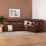 Pikkukuva: Loungea Colorado recliner-kulmasohva 3K2/2K3, ruskea nahka/keinonahka