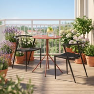 Pikkukuva: Trento & Deco ruokailuryhmä pyöreä 60cm kahdelle