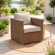 Pikkukuva: Mode nojatuoli natural runko / beige pehmuste