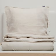 Pikkukuva: Familon Percale pussilakanasetti greige 150x210/55x65