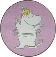 Pikkukuva: Niiskuneiti tanssii -muumimatto ø80 cm laventeli
