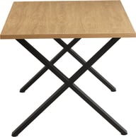 Cenni ruokapöytä 190x90 väri tammi/musta: Tyylikäs lankkupöytä kuudelle, tammi-musta viimeistely. Sopii täydellisesti moderniin ruokailutilaan. Kestävä ja elegantti valinta perheelle tai ystäville!
