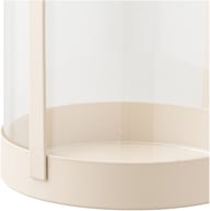 Pikkukuva: Hurricane lyhtysetti lasi/beige metalli, (2kpl/setti)