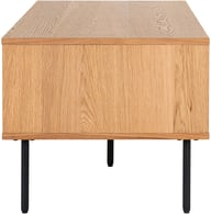 Pikkukuva: Kyoto sohvapöytä, 2 laatikkoa, natural tammiviilu, mustat metallijalat, 50x100x45 cm