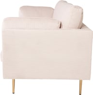 Boom 3-ist. sohva beige vakosametti: Tyylikäs 3-istuttava sohva beige-värissä, pehmeä vakosametti. Täydellinen olohuoneeseen, tarjoaa mukavuutta ja modernia ilmettä.