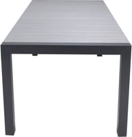 Dakota jatkopöytä 205/275x95cm: Tyylikäs musta alumiininen jatkopöytä, mitat 205-275x100 cm. Sopii täydellisesti ulkoilmaan terassille tai puutarhaan. Kestävä ja helppohoitoinen.