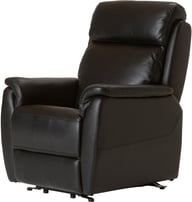 Pikkukuva: Loungea Colorado recliner-tuoli nostomekanismilla musta nahka/keinonahka