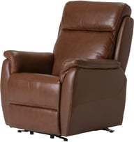 Pikkukuva: Loungea Colorado recliner-tuoli nostomekanismilla ruskea nahka/keinonahka