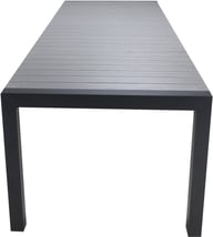 Dakota jatkopöytä 205/275x95cm: Tyylikäs musta alumiinista valmistettu jatkopöytä, joka sopii täydellisesti ulkokäyttöön terassille tai puutarhaan. 205-275 cm, helppohoitoinen ja kestävä!