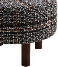 Pikkukuva: House Nordic rahi, musta, ruskeat jalat, ø50x36 cm