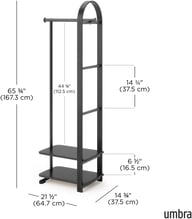 Pikkukuva: Umbra Bellwood vaaterekki 39x44x168 cm musta