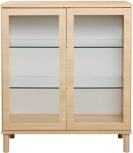 Sata lasiovikaappi nro 26. 92cm vaalea tammi, pyöreä jalka