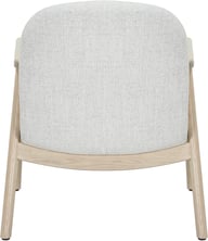 Pikkukuva: N&L Mille lepotuoli, beige verhoilu, valkovahatun tammenvärinen runko