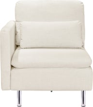 Lotti sohvan päätyosa (vasen) beige: Beige kulmasohva Lotti, moderni ja tyylikäs, täydellinen olohuoneen sisustukseen. Mukava istua, tilaa useammalle.