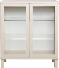 Pikkukuva: Sata lasiovikaappi nro 26. 92cm greige, kantikas jalka