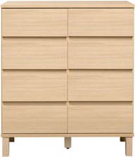 Pikkukuva: Sata lipasto nro 29. 92cm 8-ltk vaalea tammi, kantikas jalka