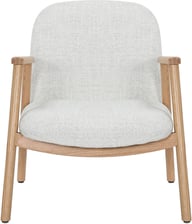 Pikkukuva: N&L Mille lepotuoli, beige verhoilu, natural tammen värinen runko