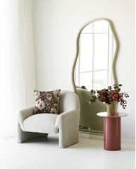 Pikkukuva: House Nordic tyyny, kukkakuvio ruskea/beige, 45x45 cm