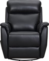 Pikkukuva: Loungea Colorado recliner-tuoli keinuva/pyörivä, musta nahka/keinonahka