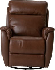 Pikkukuva: Loungea Colorado recliner-tuoli keinuva/pyörivä, ruskea nahka/keinonahka