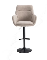 North Collection Everly baarituoli käsinojilla hiekka (trumpettijalka): Tyylikäs Everly baarituoli, jossa hiekka-verhoilu ja trumpettijalka. Erinomainen valinta keittiöön tai baaritiskille. Mukavuutta ja designia!