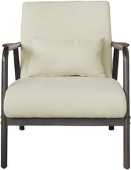 Dove nojatuoli, pähkinä kumipuu runko / beige kangas: Tyylikäs beige nojatuoli kumipuupohjalla, täydellinen lisä olohuoneeseen. Mukava istuin, joka tuo lämpöä ja eleganssia sisustukseen.