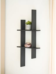 Pikkukuva: House Nordic seinähylly, musta mänty, 86x10x38 cm