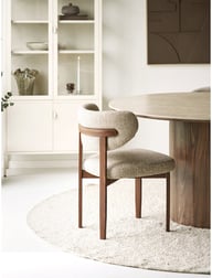 Pikkukuva: House Nordic matto, käsinkudottu, beige, ø240 cm