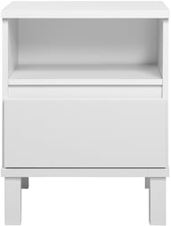 Sata-sarja lipasto nro 2. 47cm/1-ltk + avo valkoinen, kantikas jalka
