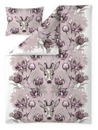 Pikkukuva: Vallila Metsänhenki pussilakanasetti roosa 150x210cm