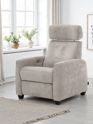 Pikkukuva: Zero Ergo Motor recliner-lepotuoli, Cloud 09 ruskea / wenge jalka