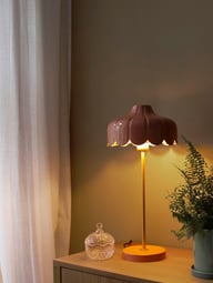 Pikkukuva: PR Home Wells pöytävalaisin roosa/kulta 50cm