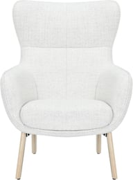 Pikkukuva: N&L Lisbet lepotuoli & rahi, beige verhoilu, valkovahatun tammen värinen runko