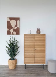 Pikkukuva: House Nordic Kyoto kaappi 80x40x130, natural tammiviilu / mustat jalat