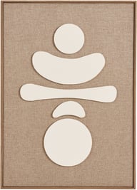 Pikkukuva: House Nordic kohokuvioitu taulu, ruskea/beige, nro 2, 50x70 cm