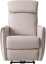 Gabriel lepotuoli sähkömekanismilla beige: Tyylikäs recliner-nojatuoli sähkömekanismilla, beige väri, täydellinen rentoutumiseen olohuoneessa. Ergonominen muotoilu ja moderni design.
