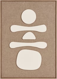 Pikkukuva: House Nordic kohokuvioitu taulu, ruskea/beige, nro 1, 50x70 cm