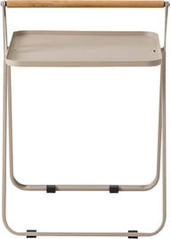 Clarin sivupöytä 42,5x42,5 cm vaalea taupe: Tyylikäs vaalean taupe sivupöytä ulkokäyttöön, täydellinen parvekkeelle tai terassille. Kestävä ja moderni muotoilu, joka sopii puutarhakalusteisiin.