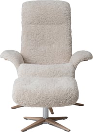Pikkukuva: Astra Wood tuoli+rahi, vakiokoko. Oak Sanded, Star-jalka puu B2, alu kirkas Oak Sanded, Sheepskin Moonlight