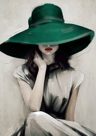 Pikkukuva: Green Hat taulu 70x120cm