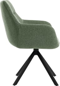 North Collection Everly ruokapöydän tuoli käsinojilla vihreä (Kiinteä Star-jalka): Tyylikäs vihreä ruokatuoli, jossa metallijalka ja verhoilu. Sopii täydellisesti moderniin ruokailutilaan tai kahden hengen ruokapöydälle.