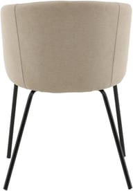 Berit ruokapöydän tuoli musta runko / beige kangas: Tyylikäs Berit ruokatuoli musta-beige verhoilulla, täydellinen ruokailutilan kalusteeksi. Mukava istua, moderni design.