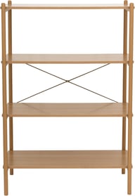 Kastrup hylly 80x118 cm, natural tammi (MDF/melamiini): Tyylikäs Kastrup-hylly 80x118 cm, luonnollinen tammi. Sopii olohuoneen tai eteisen säilytyskalusteeksi, tarjoaa neljä tasoa kirjoille ja koriste-esineille.