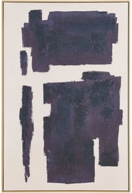 Pikkukuva: House Nordic canvas-taulu käsinmaalatuilla yksityiskohdilla, beige/sininen, 100x150 cm