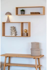 Pikkukuva: House Nordic Ember seinähylly 70x15x35,5cm, natural
