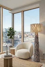 Pikkukuva: Zany zebra lattiavalaisin musta/valkoinen