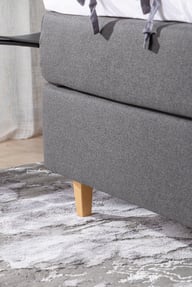 Pikkukuva: Unelle 400 jenkkisänky 160x200cm, Pocket hard/hard, tummanharmaa (sis. Relax-petauspatja ja jalat)
