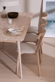 Ekholm & Ekholmen ruokailuryhmä 180x90 kuudelle: Tyylikäs ruokapöytä kuudelle, nordic tammi, 180x90 cm, täydellinen ruokailutilan keskipisteeksi. Yhdistä ruokatuolien kanssa.