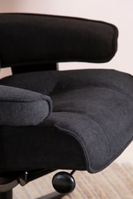 Pikkukuva: Viking tuoli + rahi, vakiokorkeus, Star-jalka classic musta, puu 920 musta, Caprice Charcoal